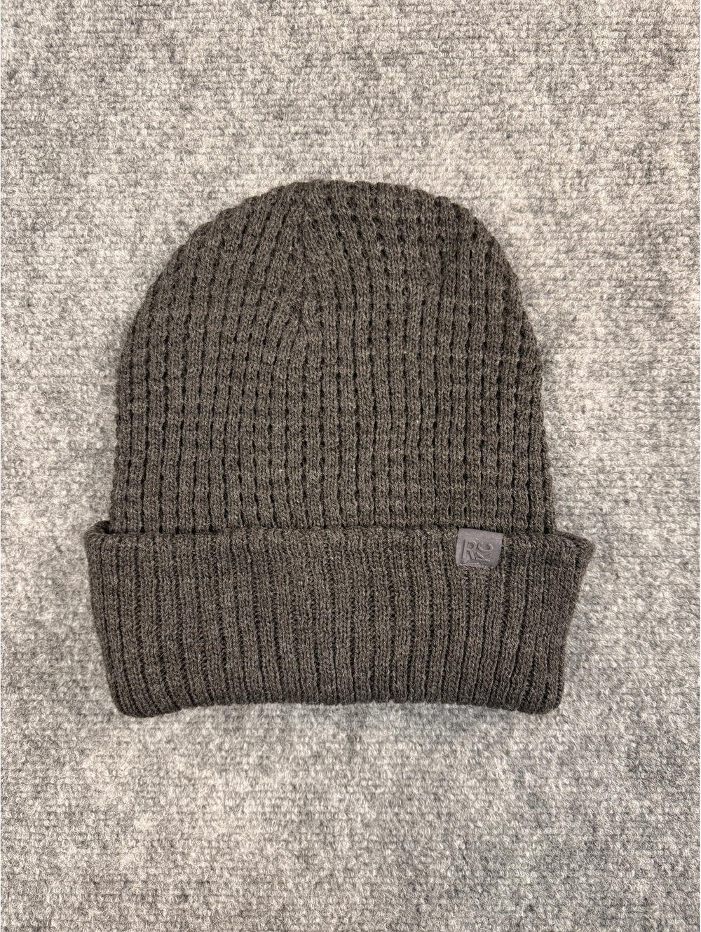 Kenneth Cole Reaction Brown Ribbed Knit Beanie Hat